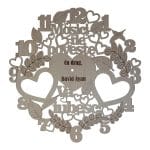 Ceas Personalizat Pentru Mosi, Lemn, 40cm, CM005 - imagine 2