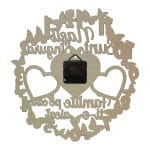 Ceas personalizat cu mesaj pentru nasi, Lemn, 40 cm, CN008 - imagine 2