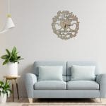 Ceas personalizat cu mesaj pentru nasi, Lemn, 40 cm, CN008 - imagine 3