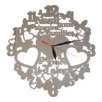 Ceas Personalizat Nasi, Lemn, 40 cm, CN012