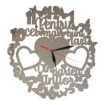 Ceas Personalizat Nasi, Lemn, 40 cm, CN015