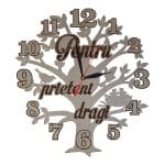 Ceas Personalizat Prietenie, Lemn, 40 cm, CP004
