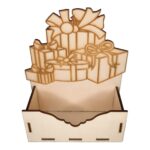 Cutii lemn aranjamente florale Craciun, CC02