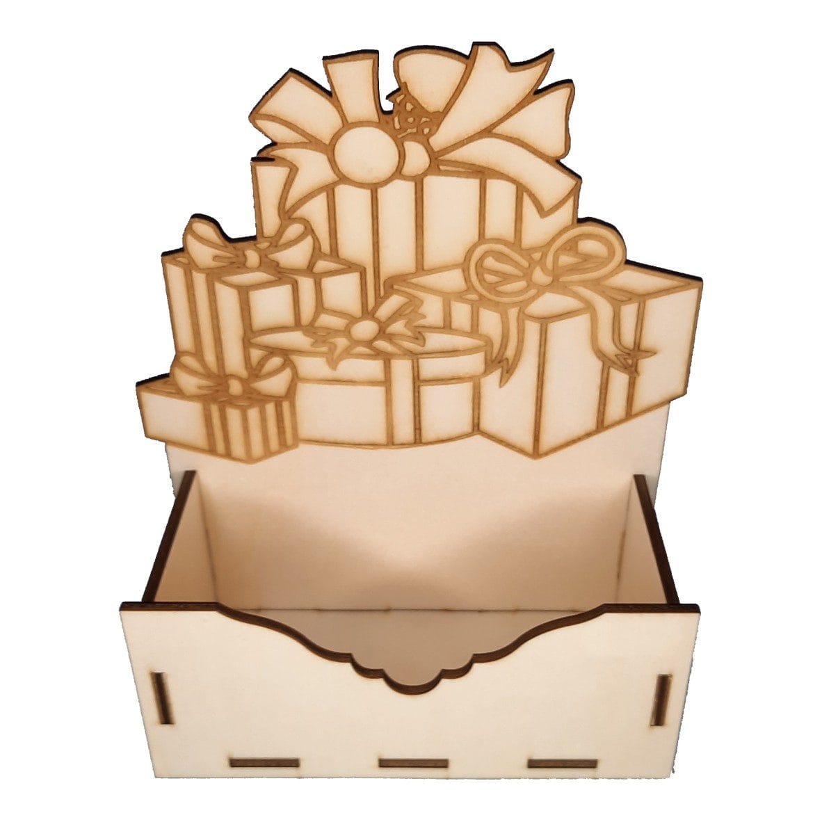 CC002 Cutii lemn aranjamente florale Craciun, CC02 - imagine 1