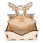 Cutii lemn aranjamente florale Craciun, CC03