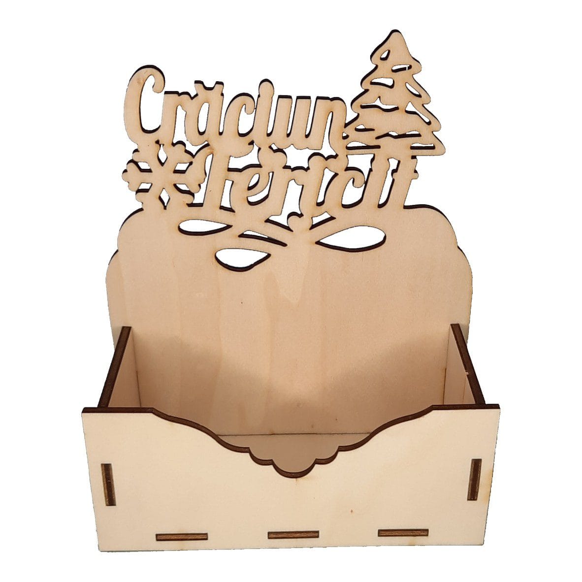 CC004 Cutii lemn aranjamente florale Craciun, CC04 - imagine 1