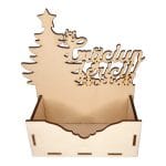 Cutii lemn aranjamente florale Craciun, CC05