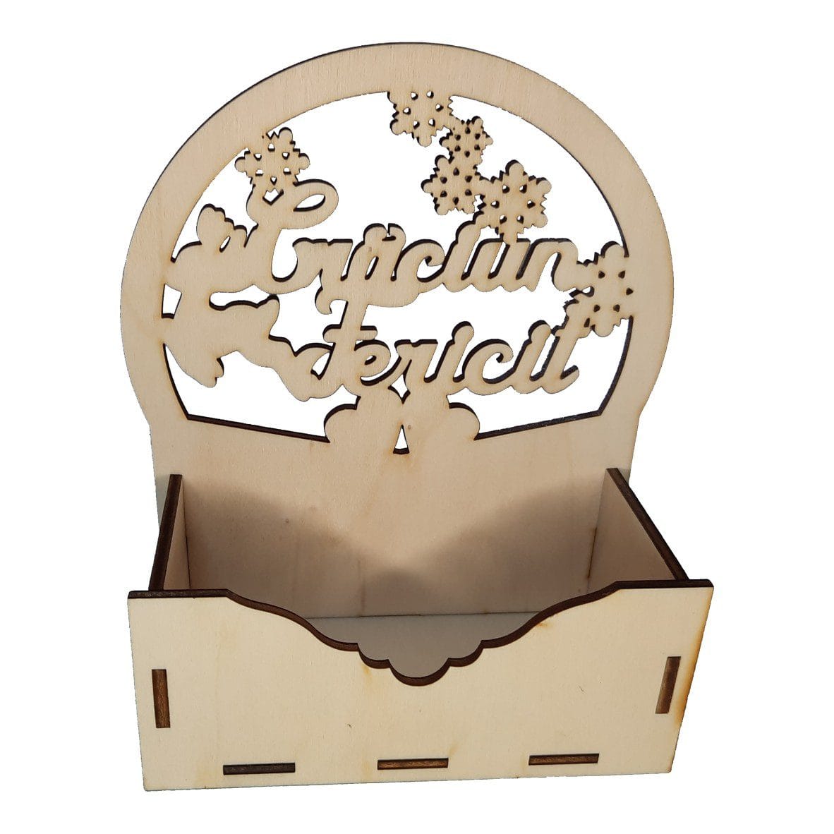 CC007 Cutii lemn aranjamente florale Craciun, CC07 - imagine 1