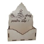 Cutii lemn aranjamente florale Craciun, CC12