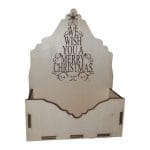 Cutii lemn aranjamente florale Craciun, CC14