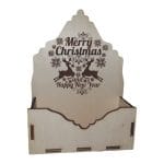 Cutii lemn aranjamente florale Craciun, CC21