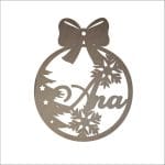 Glob Lemn Personalizat cu Nume 9cm GL48