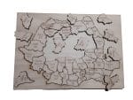 Puzzle Harta Romaniei Lemn Format A4 - imagine 2