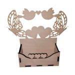 Cutie Aranjamente Florale, Lemn, Fluturi, Inimi, M11