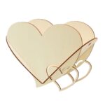 Cutie Flori Inima Lemn U002