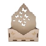 Cutie Suport Flori Lemn Fluturi M01