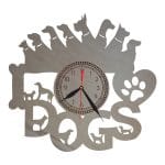 Ceas Model I Love Dogs, Lemn, 40cm, CU013