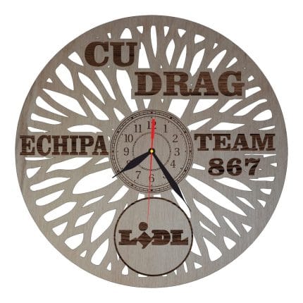 Ceas Personalizat, Lemn, 40 cm, CU022