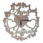 Ceas Personalizat Cuplu Lemn 40cm Cvd002