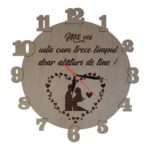 Ceas Valentines Day Lemn 40 Cm Cvd005