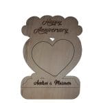 Rama foto Aniversara Personalizata, Inima, Lemn, 20x17cm, RFVD003