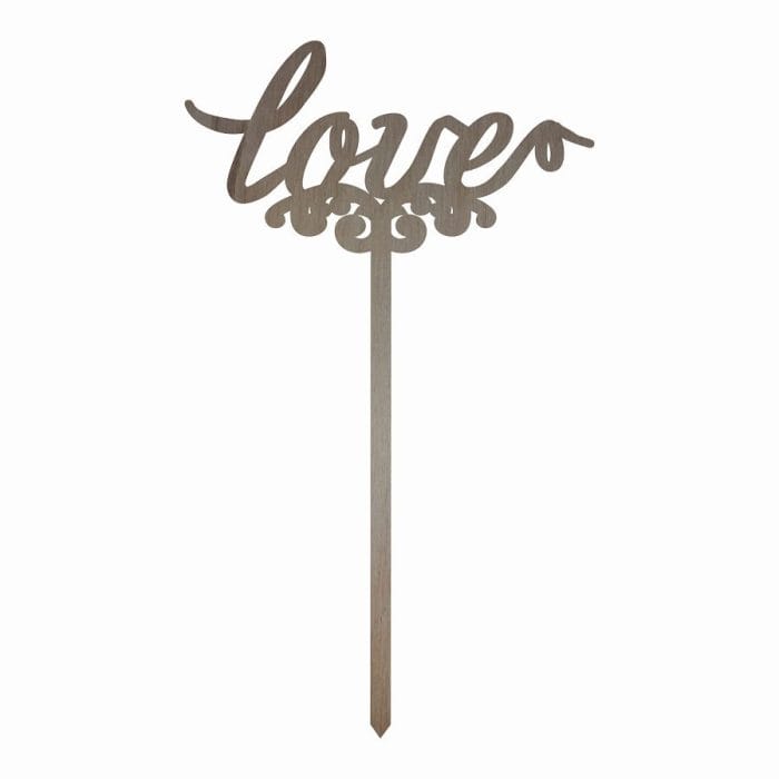 Topper lemn Love aranjamente florale - imagine 1