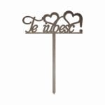 Topper Lemn Te Iubesc Aranjamente Florale