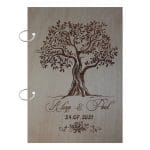 Album Foto Coperta Lemn, Guest Book, Nunta, 21x30 cm CAN001
