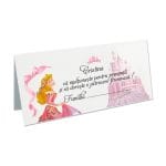 Plic bani Botez, Frumoasa Adormita, Model PB3, Carton, Alb