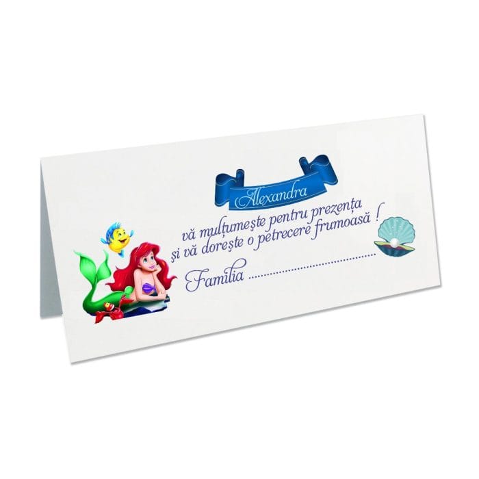 Plic bani Botez, Mica Sirena, Model PB5, Carton, Alb - imagine 1