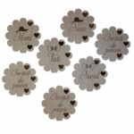 Cocarde Botez/Nunta, Tip Brosa, Lemn, 5 cm
