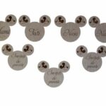 Cocarde Botez/Nunta, Model Mickey, Tip Brosa, Lemn, 5 cm