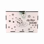 Cutie de bani pentru botez, Minnie, Lemn, 30x20x20 cm, Alb - imagine 2