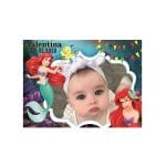 Marturie botez, Mica Sirena, Magnet,10x7.5 cm, Turcoaz