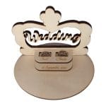 Cutie de verighete, Personalizata, Lemn Natur, CTV007 - imagine 3