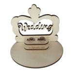 Cutie de verighete, Personalizata, Lemn Natur, CTV007