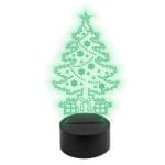 Lampa 3D cu Brad de Craciun