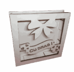 Cutie Decorat Cu Licheni Mesaj Cu Drag Lu001