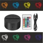 Lampa decorativa 3D, Model Inima, M1 - imagine 3