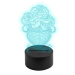 Lampa 3d Decor Model Vaza Cu Trandafiri