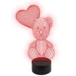Lampa Nocturna 3d Model Urs Cu Balon