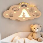 Lampa Veghe Norisor cu Masinutele Cars Personalizata, Lemn natur LV05 - imagine 3