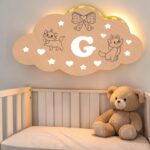 Lampa Veghe Norisor cu Pisica Marrie Personalizata, Lemn natur LV06 - imagine 3