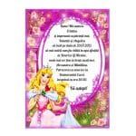 Invitatie botez, Model IC4 , Frumoasa Adormita, Format A5