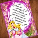 Invitatie botez, Model IC4 , Frumoasa Adormita, Format A5 - imagine 2