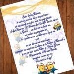 Invitatie botez, Model IC8 , Minioni, Format A5 - imagine 2