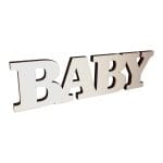 Decor Masa Prezidiu, Baby, Botez, Lemn, Alb - imagine 3
