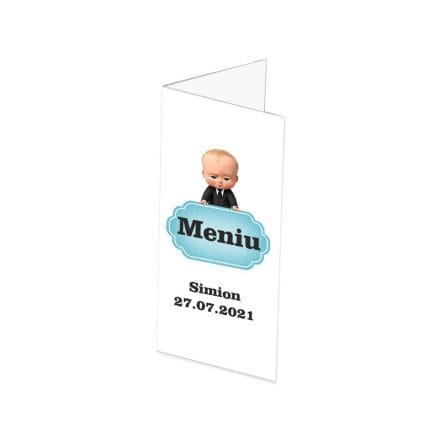 Meniu de masa, Botez, Model MB6, Baby Boss, Carton