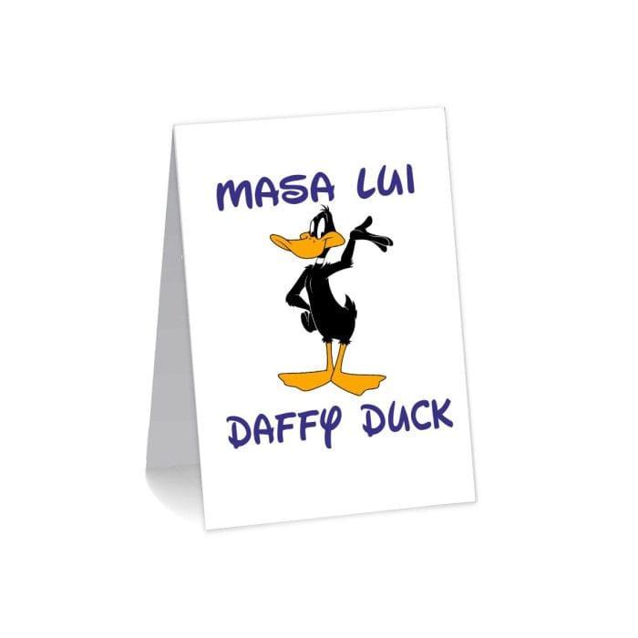 Numar de masa, Botez, Model NRB15, Daffy Duck, Carton - imagine 1
