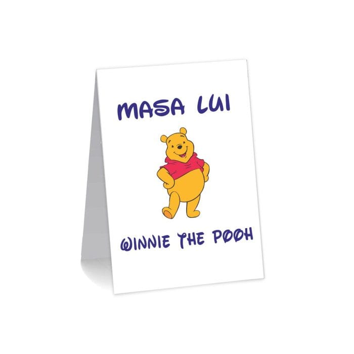 Numar de masa, Botez, Model NRB23, Winnie the Pooh, Carton - imagine 1